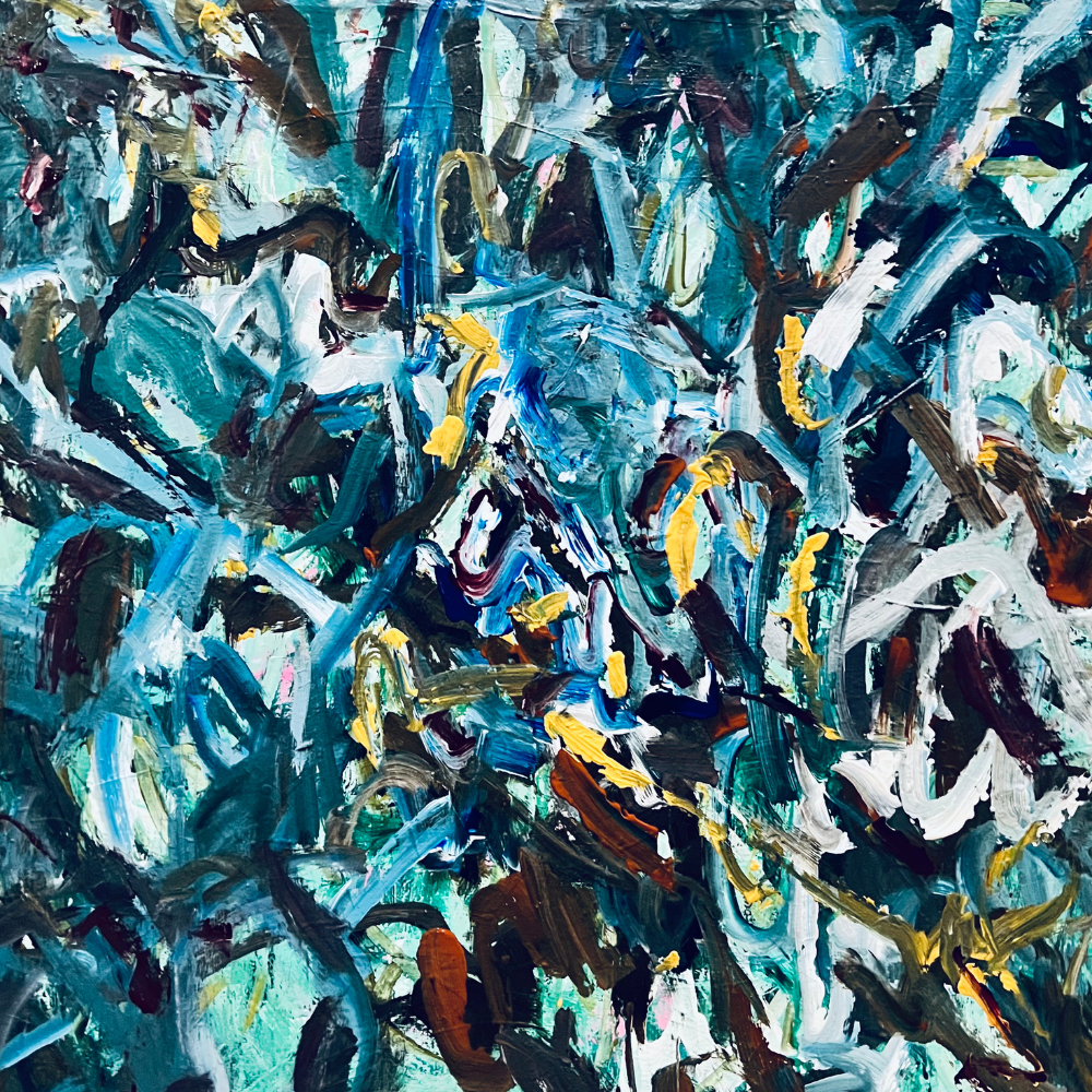 Indigo Ivory Tangled in Teal