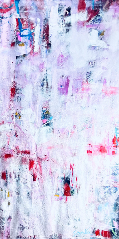 Pale Petal Over Rouge 1 & 2 (Diptych)