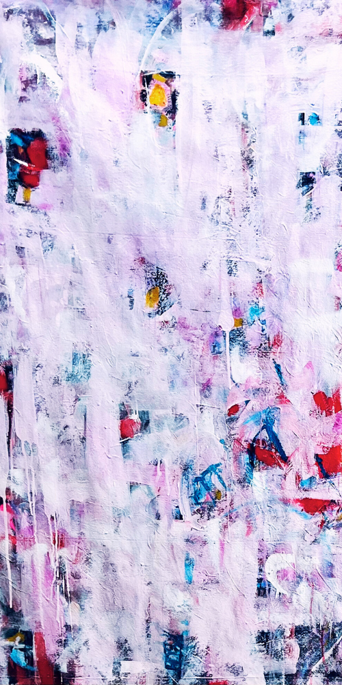 Pale Petal Over Rouge 1 & 2 (Diptych)