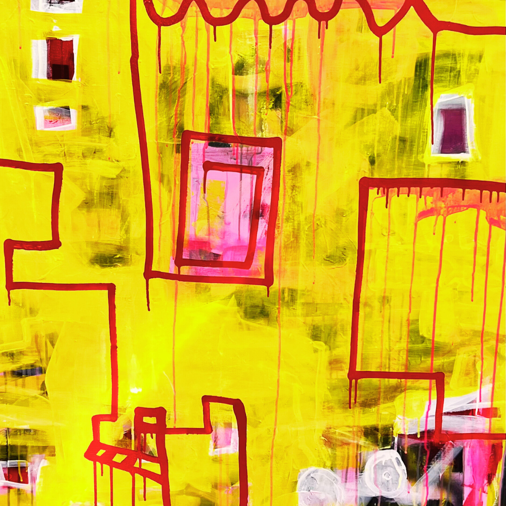 Vermillion on Solar Citrine