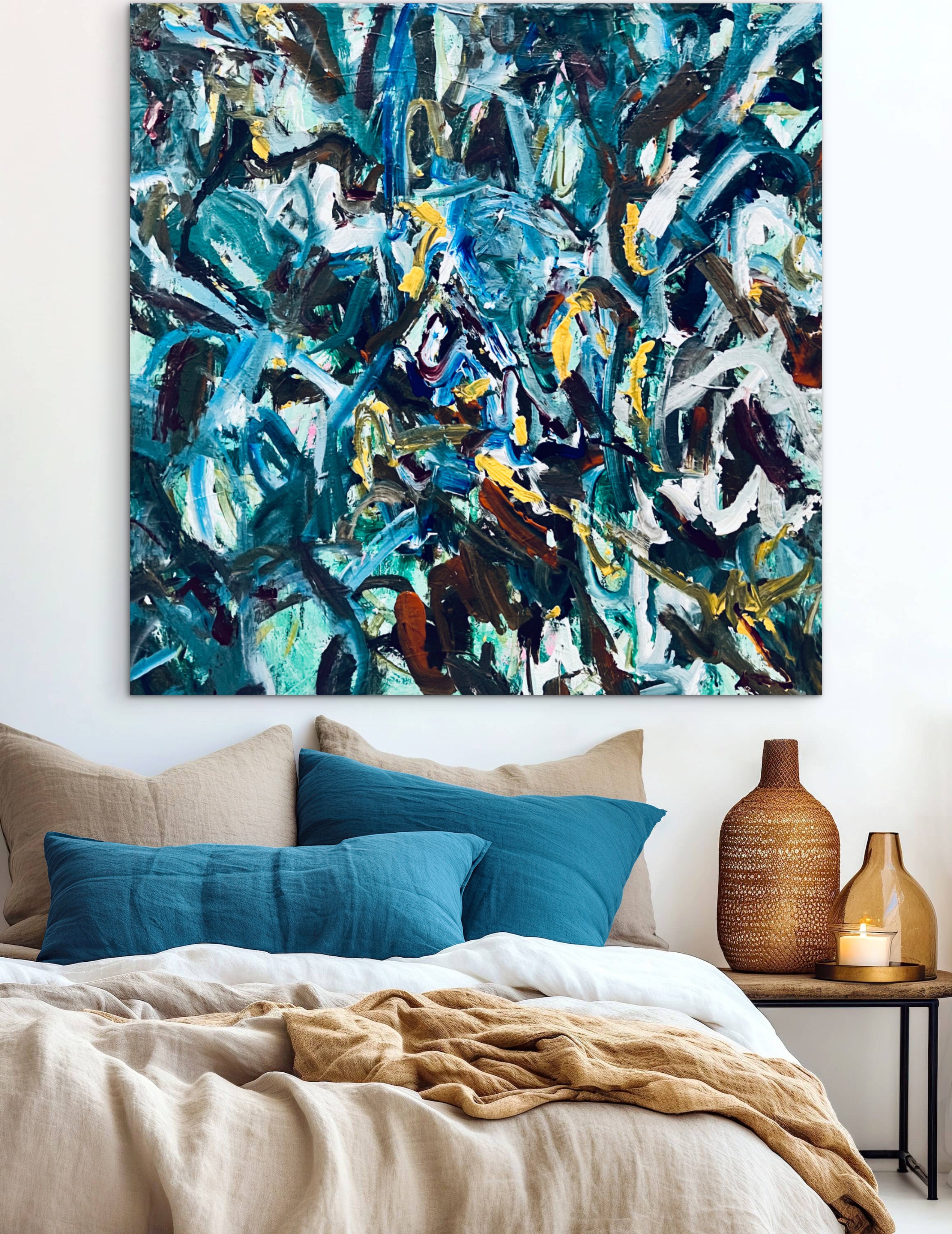 Indigo Ivory Tangled in Teal