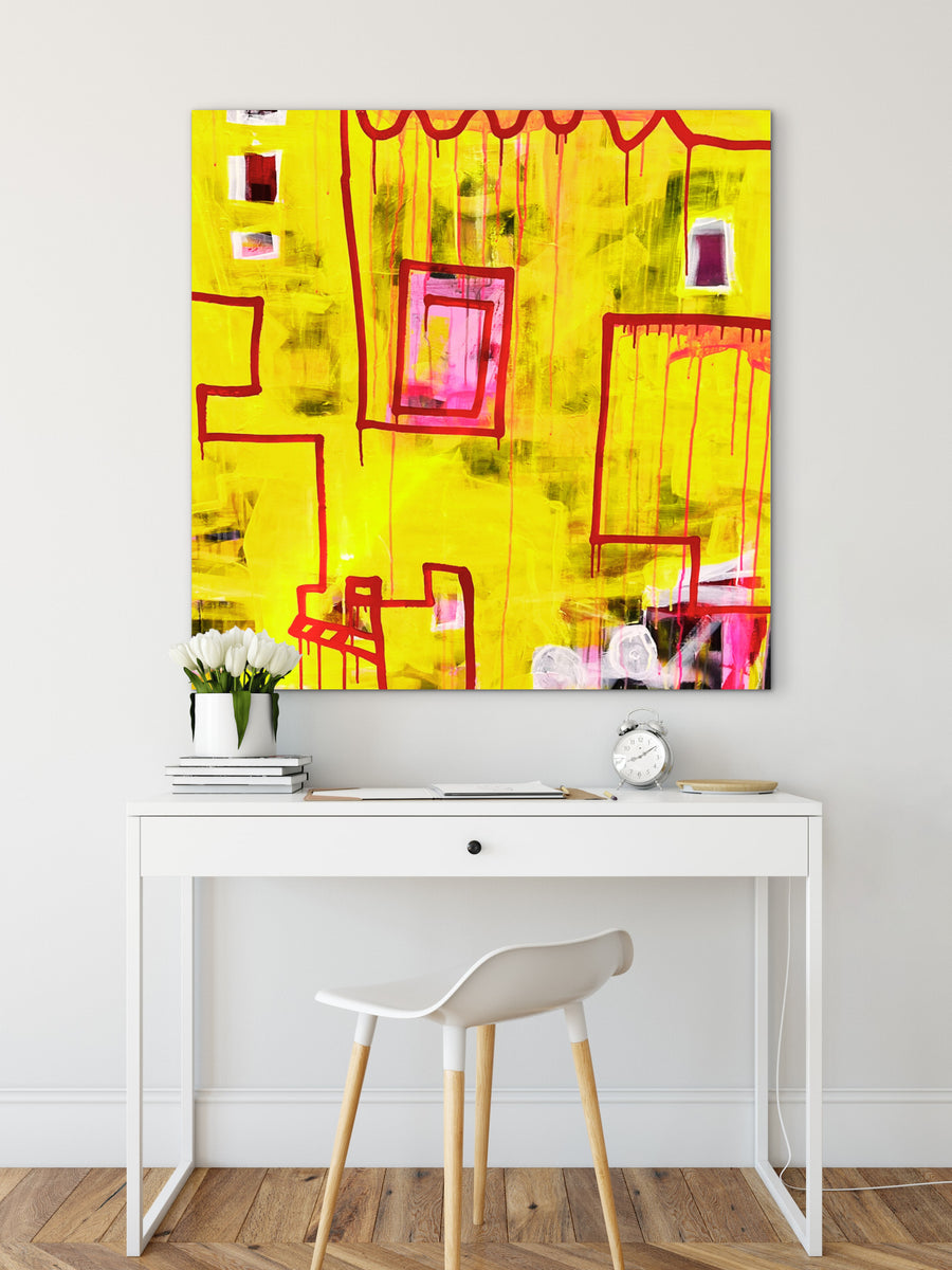 Vermillion on Solar Citrine
